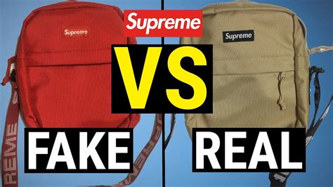 real vs fake supreme shoulder bag ss18|is your supreme bag real.